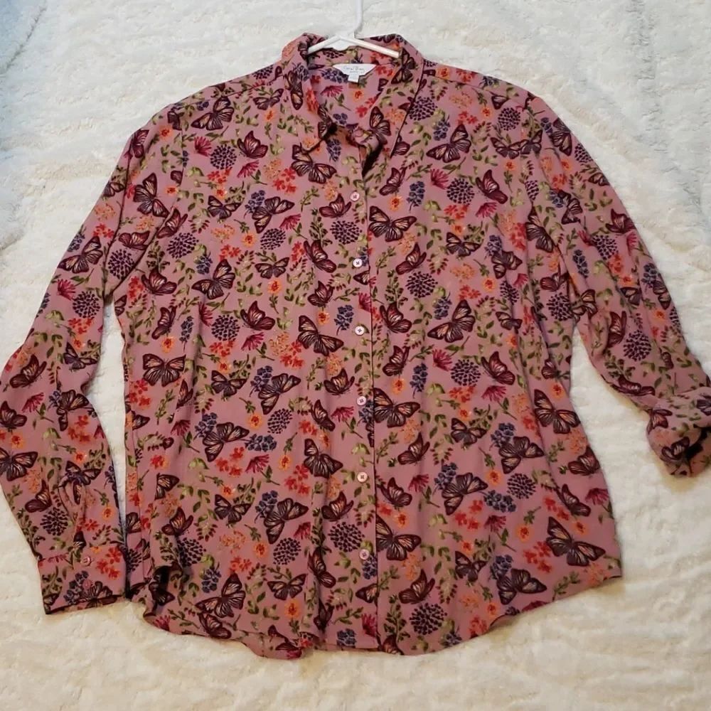 Coral Bay Butterfly Shirt, Large